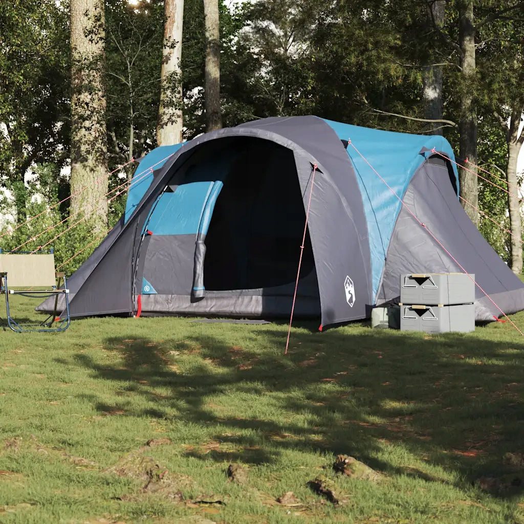 Family Tent, Dome, 6-Person, Blue, Waterproof Brand VidaXL