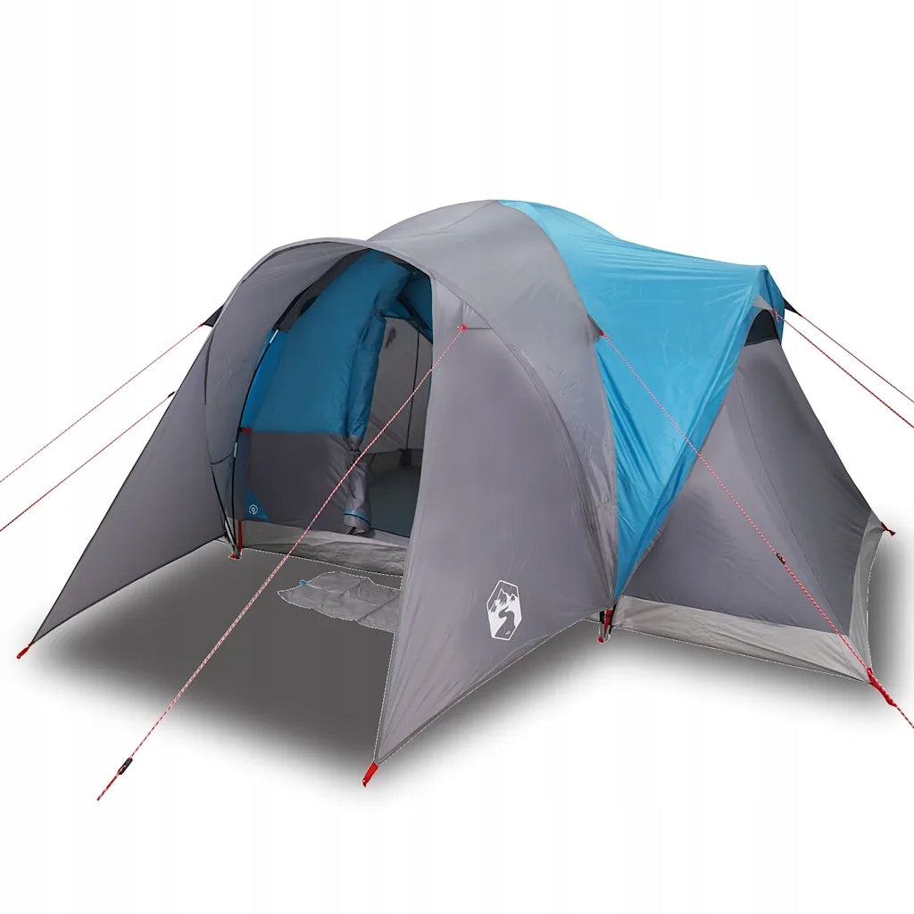 Family Tent, Dome, 6-Person, Blue, Waterproof