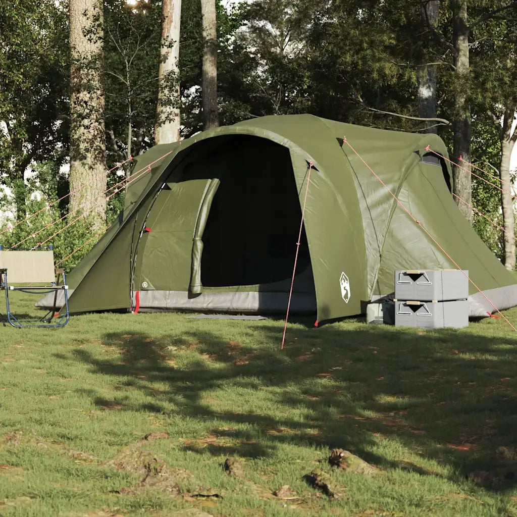 Family Tent, Dome, 6-Person, Olive, Waterproof Brand VidaXL