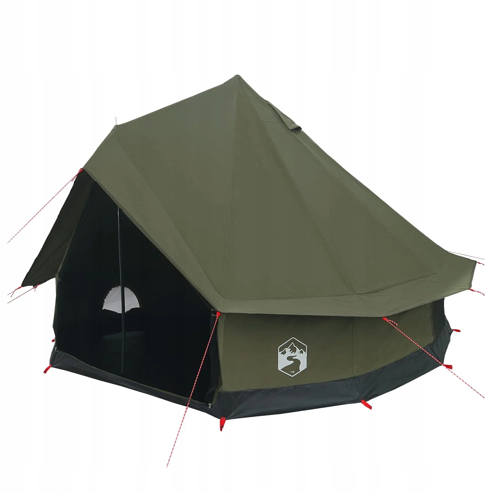 Family Tent Green Military 6-Person Polycotton