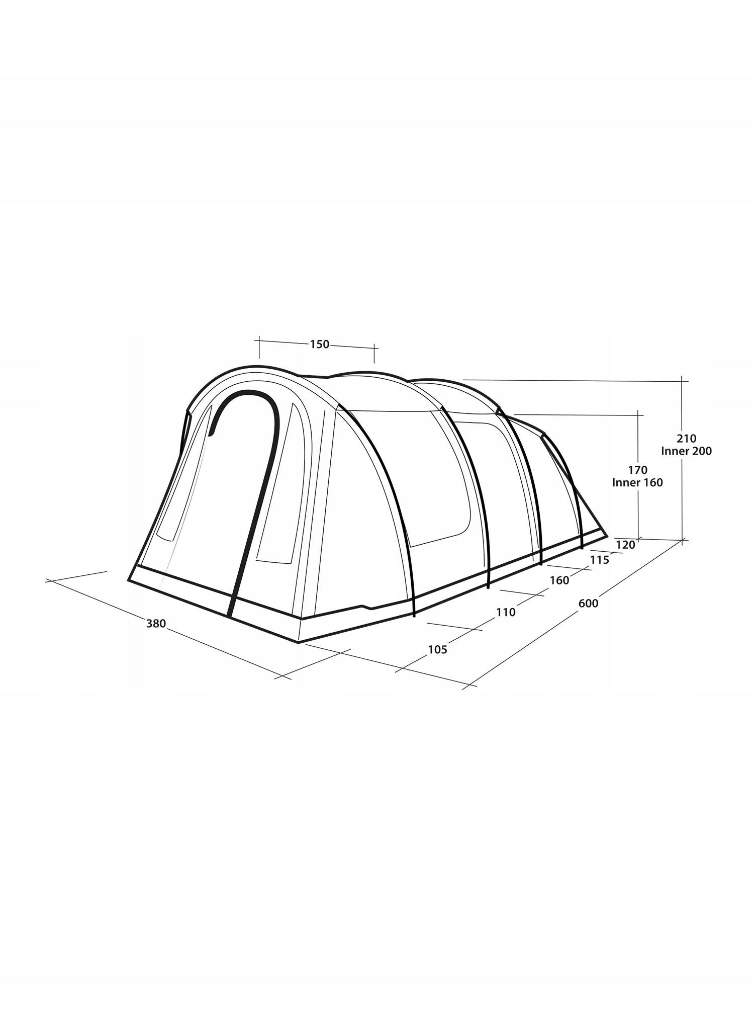 Family Tent Outwell Rockwell 6 Manufacturer code 111477