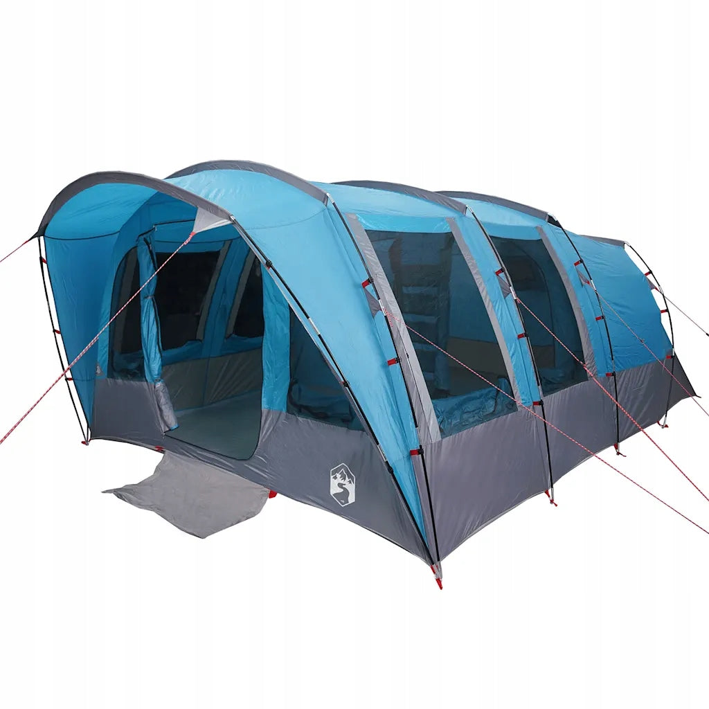 Family Tent, Tunnel, 8-Person, Blue, Waterproof Brand VidaXL