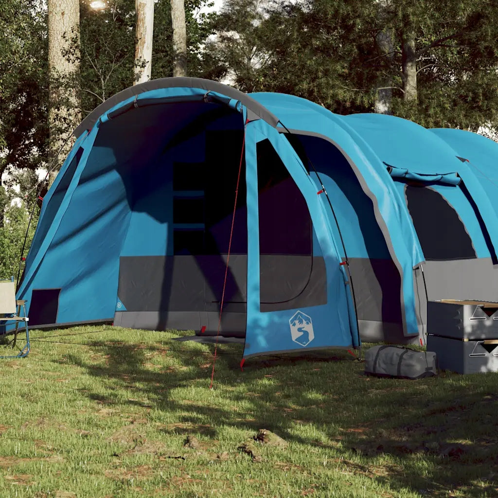 Family Tent, Tunnel, 8-person, Blue, Waterproof