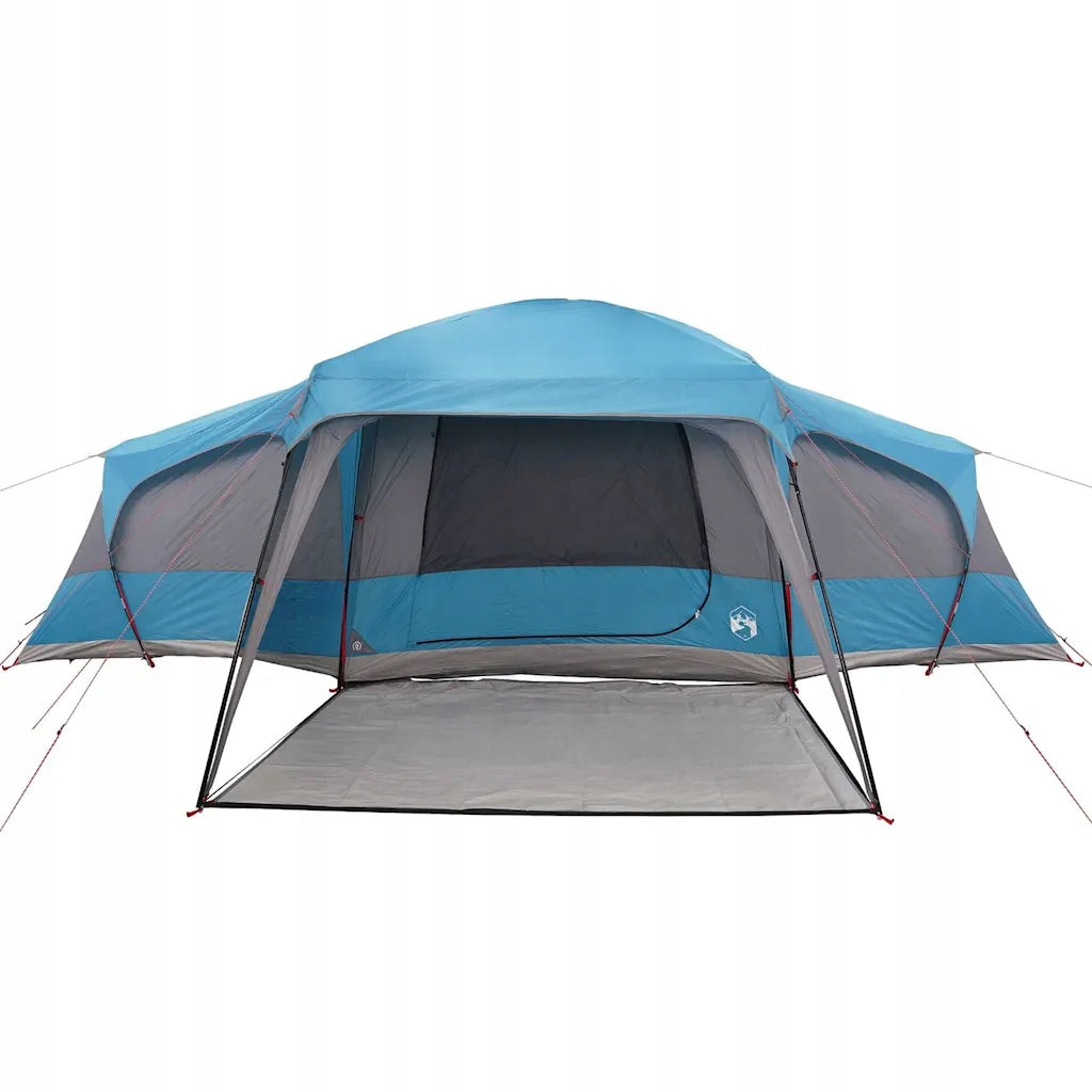 Family Tent with Dome for Veranda 9-Person Blue Waterproofness less than 1500 mm
