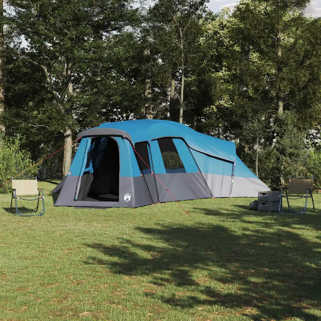 Family camping tent with 4 rooms and E-port, blue Manufacturer code 42001155