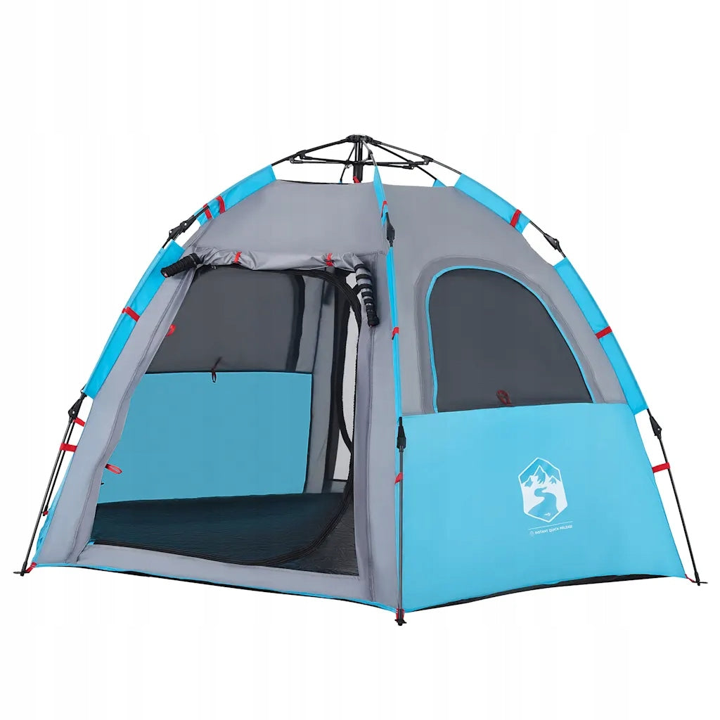 Family tent, cabin, 4-person, blue, quick unfolding Model Namiot turystyczny