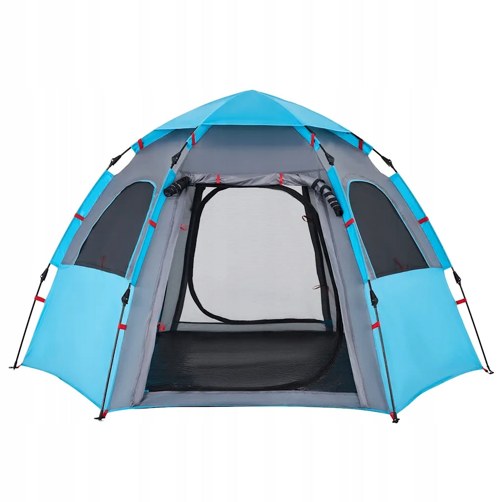Family tent, cabin, 4-person, blue, quick unfolding Number of people 4