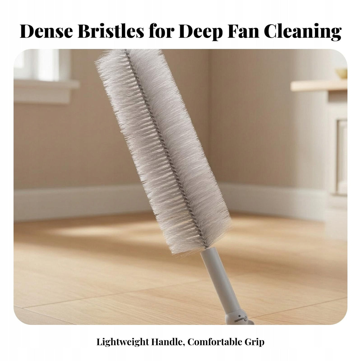 Fan Cleaning Brush Dense Bristles Fan Duster Brush Lightweight for Gray Packaging status original