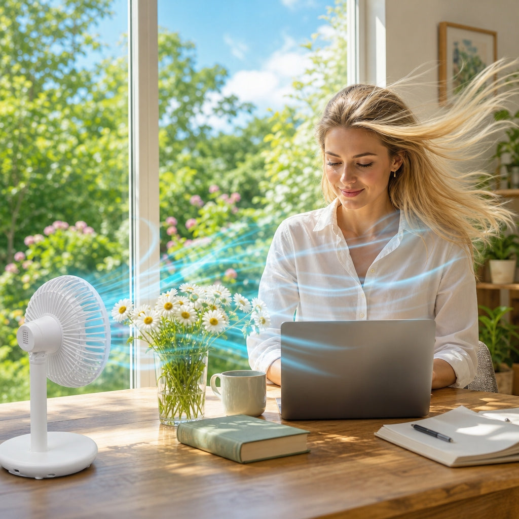 Fan Desk Fan 4000 MAh CLIMATIVE CoolGo Wireless QUIET Brand Climative
