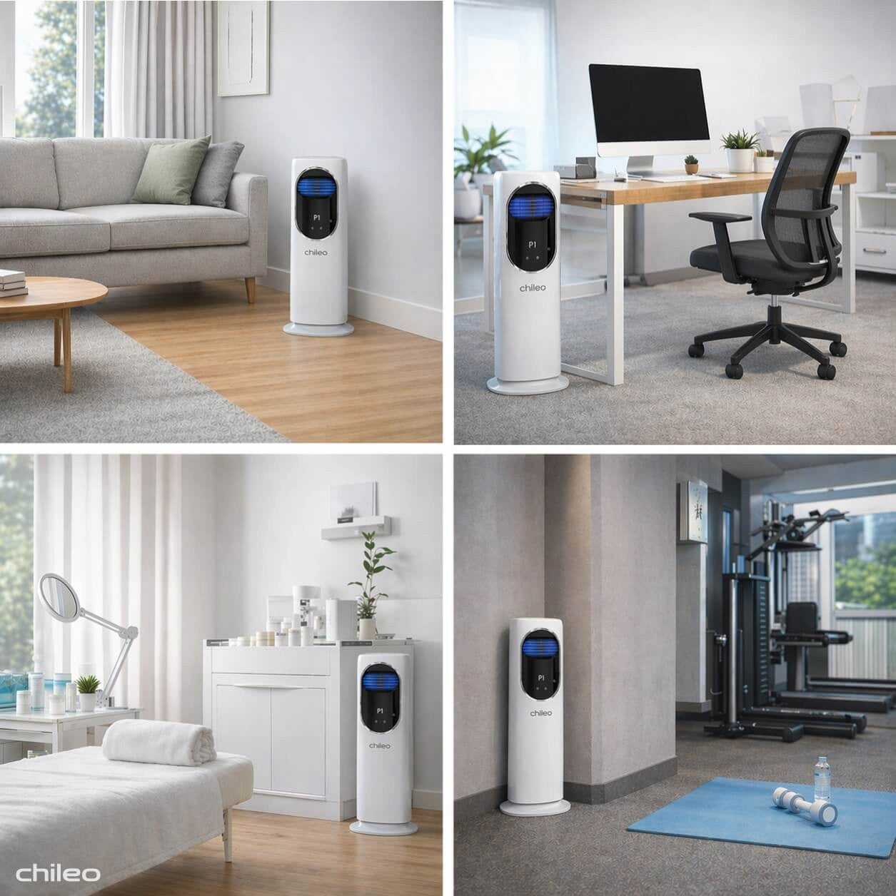 Fan Heating Cooling Humidification CHILEO AURA CH-101 Model Termowentylator wentylator CHILEO AURA CH-101