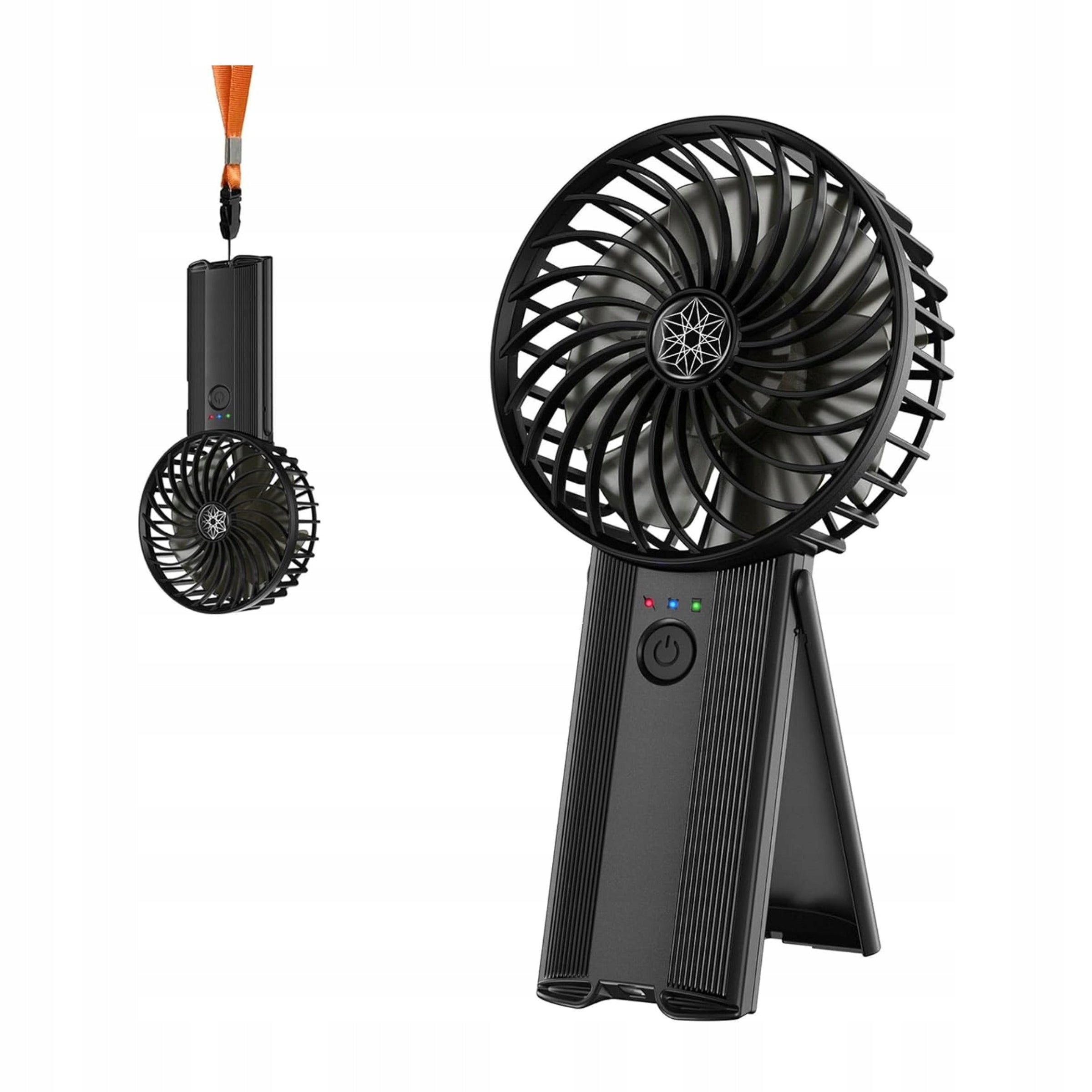Fan Mini Portable Desk Fan Black 4 Speed Modes 2000mAh