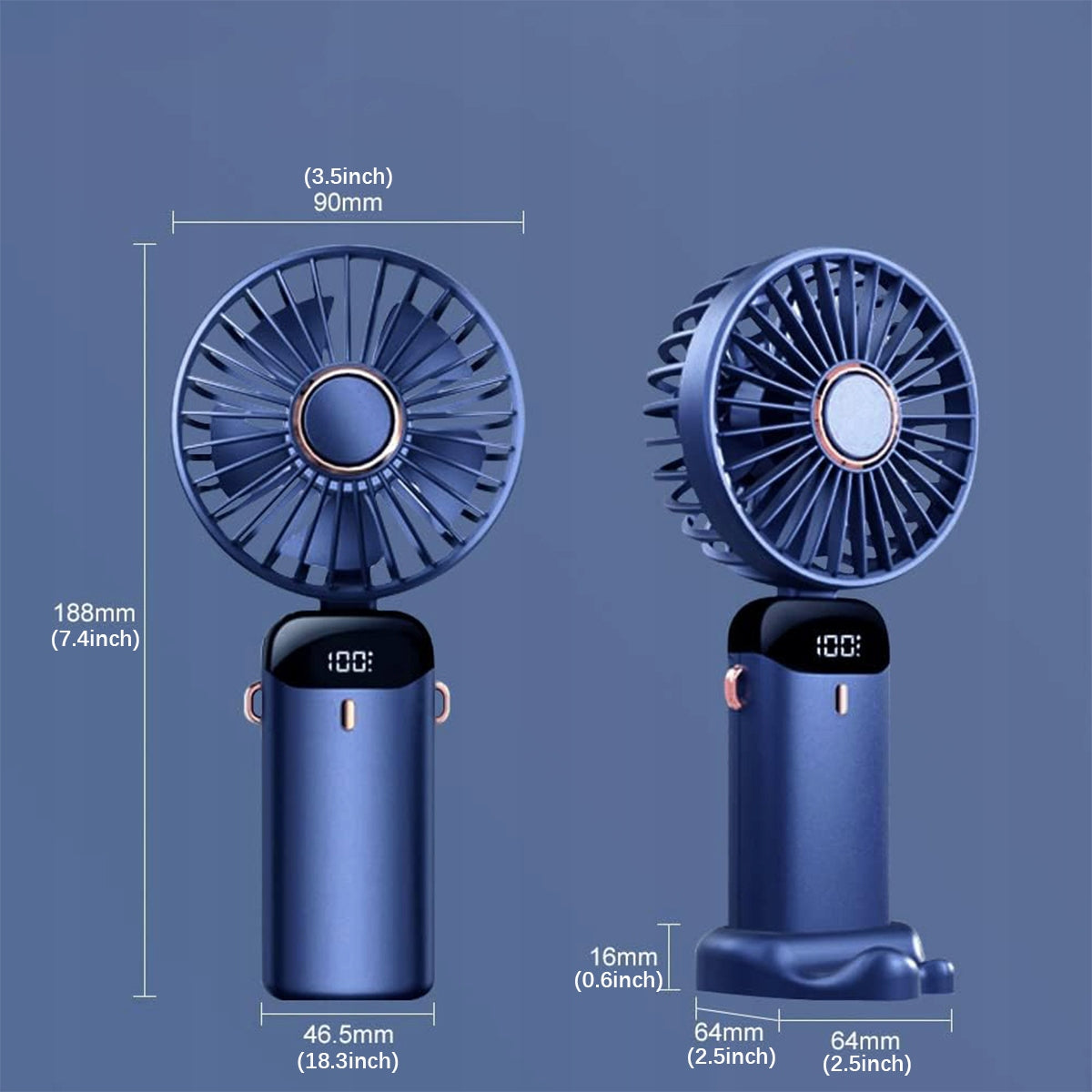 Fan Rechargeable USB Quiet Mini Handheld 5000mAh Manufacturer code 4069428035427
