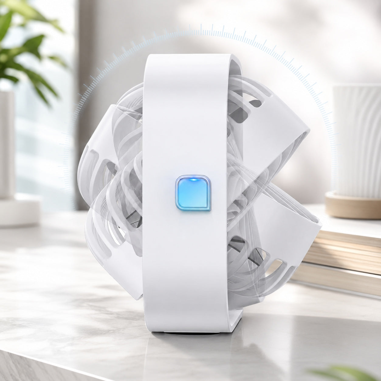 Fan USB Quiet Mini Desk Fan Cooling TOPK K50 white Manufacturer code Cichy mini wentylator wiatrak TOPK K50 biały