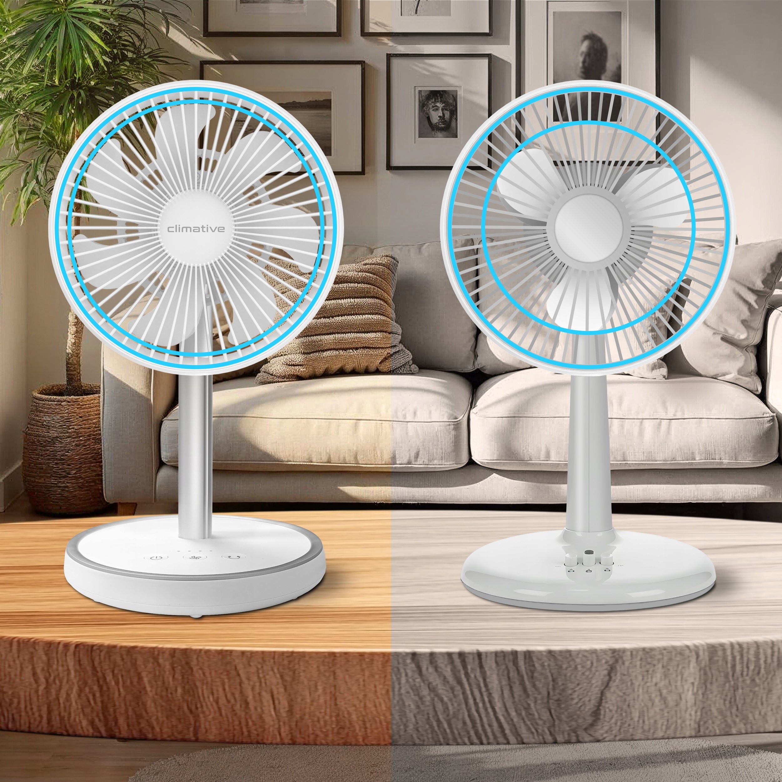 Fan Windmill Desk 2in1 LiftGo 15h Wireless Standing 33-75cm Brand Climative