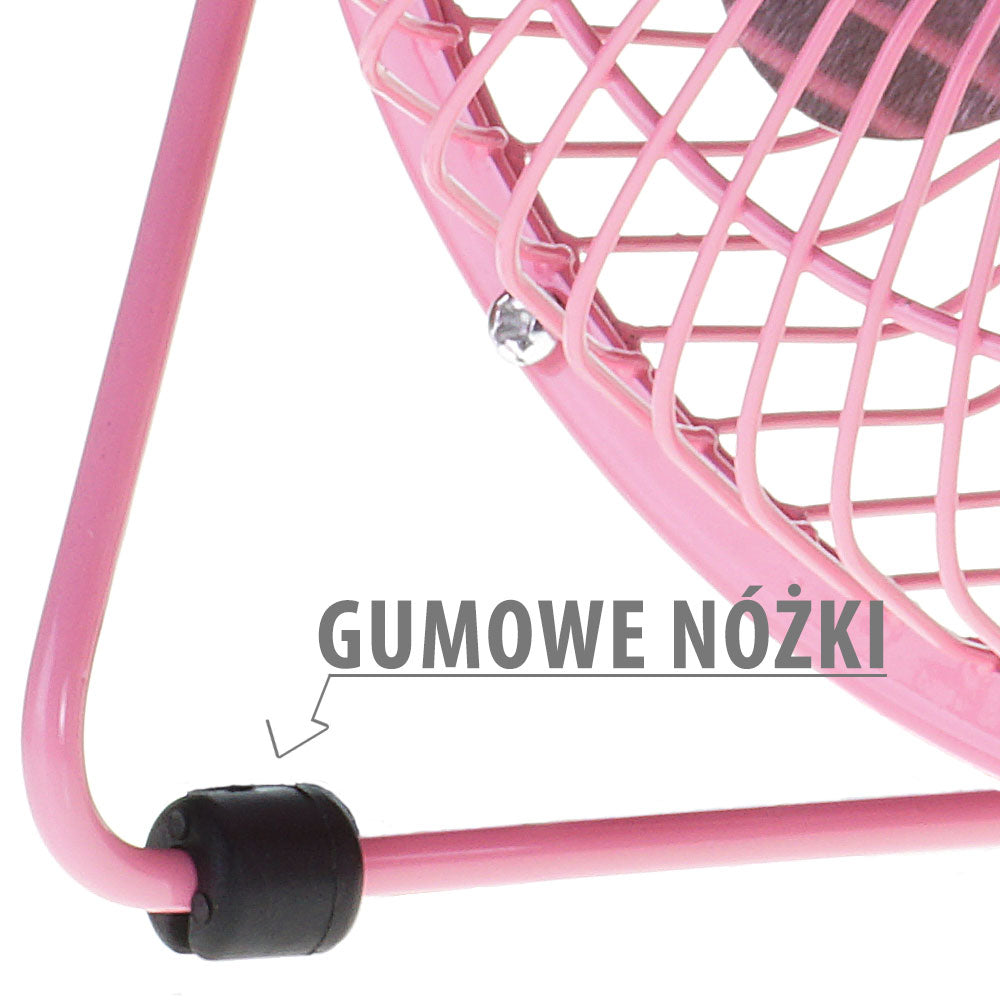 Fan desk fan usb ZEFIR 18 cm pink EAN (GTIN) 5905003005906