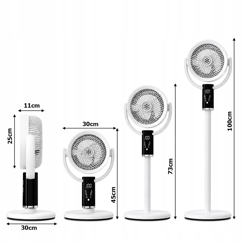 Fan fan standing silent wireless rechargeable usb + remote control Dominant color white