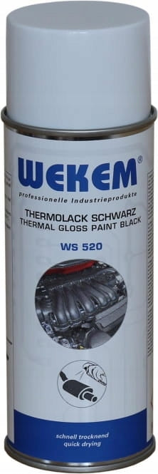 Wekem WS 520 Hitzebeständige schwarze Farbe, 400 ml 