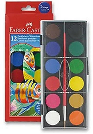Aquarellfarben Faber-Castell, 12 Farben 
