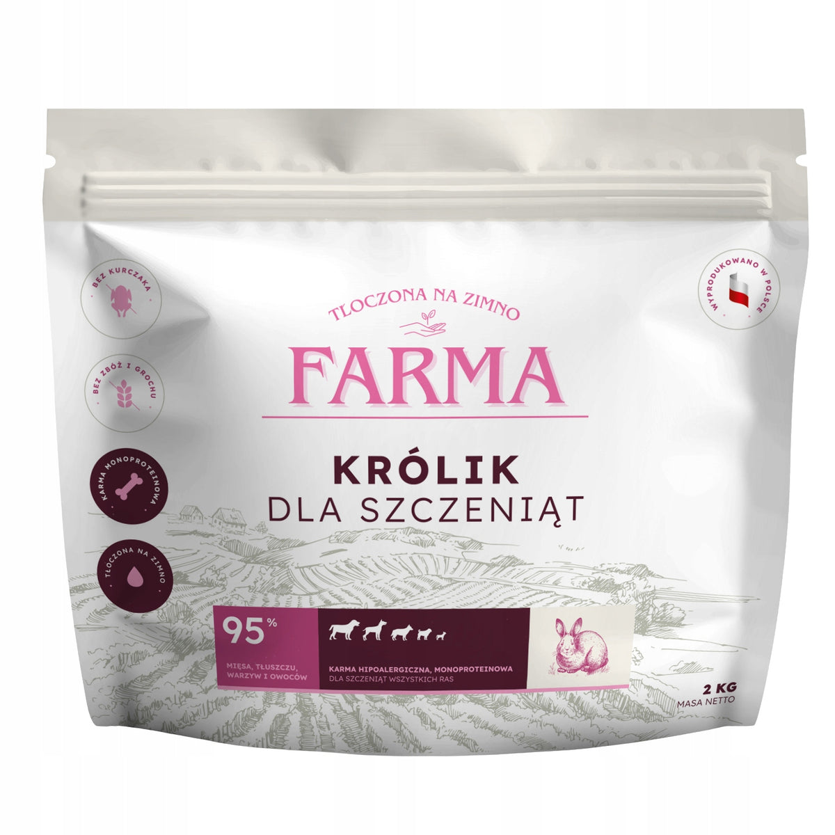 Farma Dog Food Rabbit Hypoallergenic 10kg - Cold Pressed