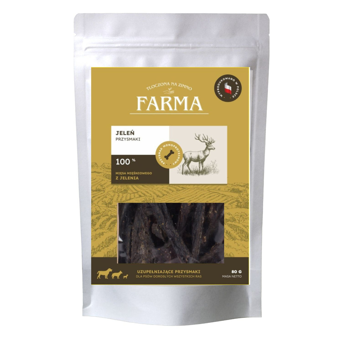 Farma Dried Deer Strips 80g