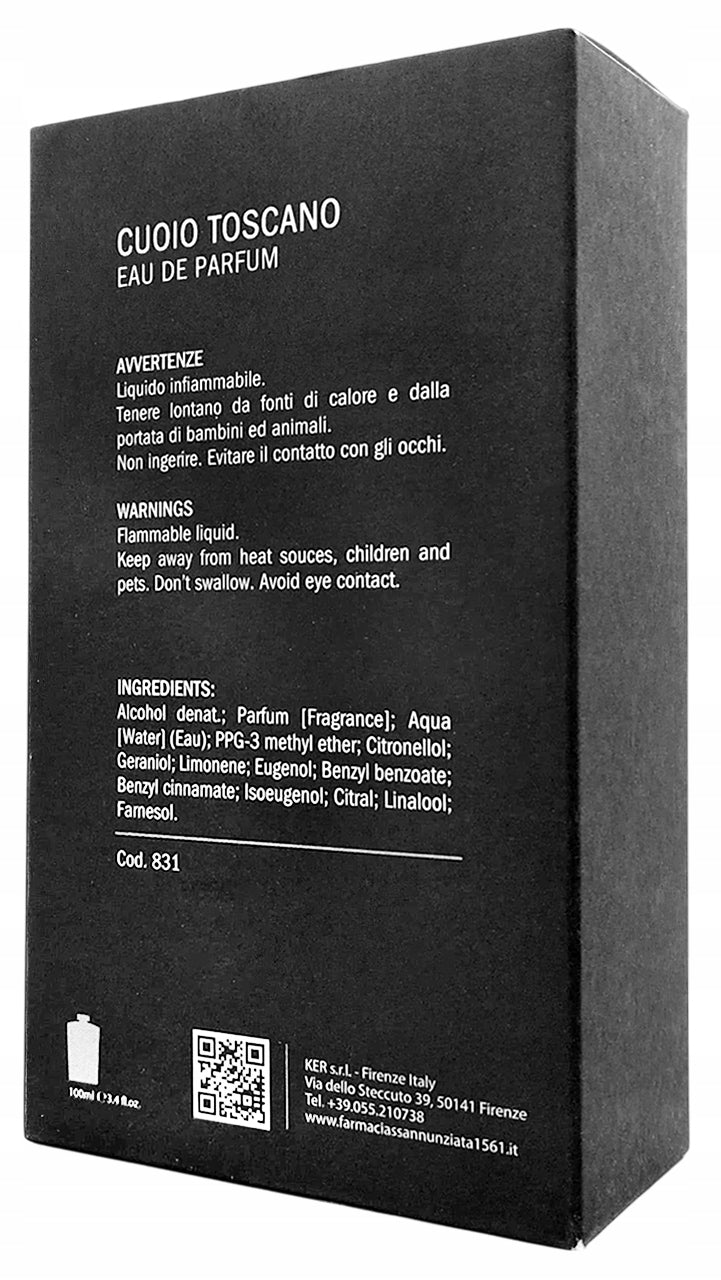 Farmacia SS. Annunziata Cuoio Toscano EDP 100ml Product Packaging status original