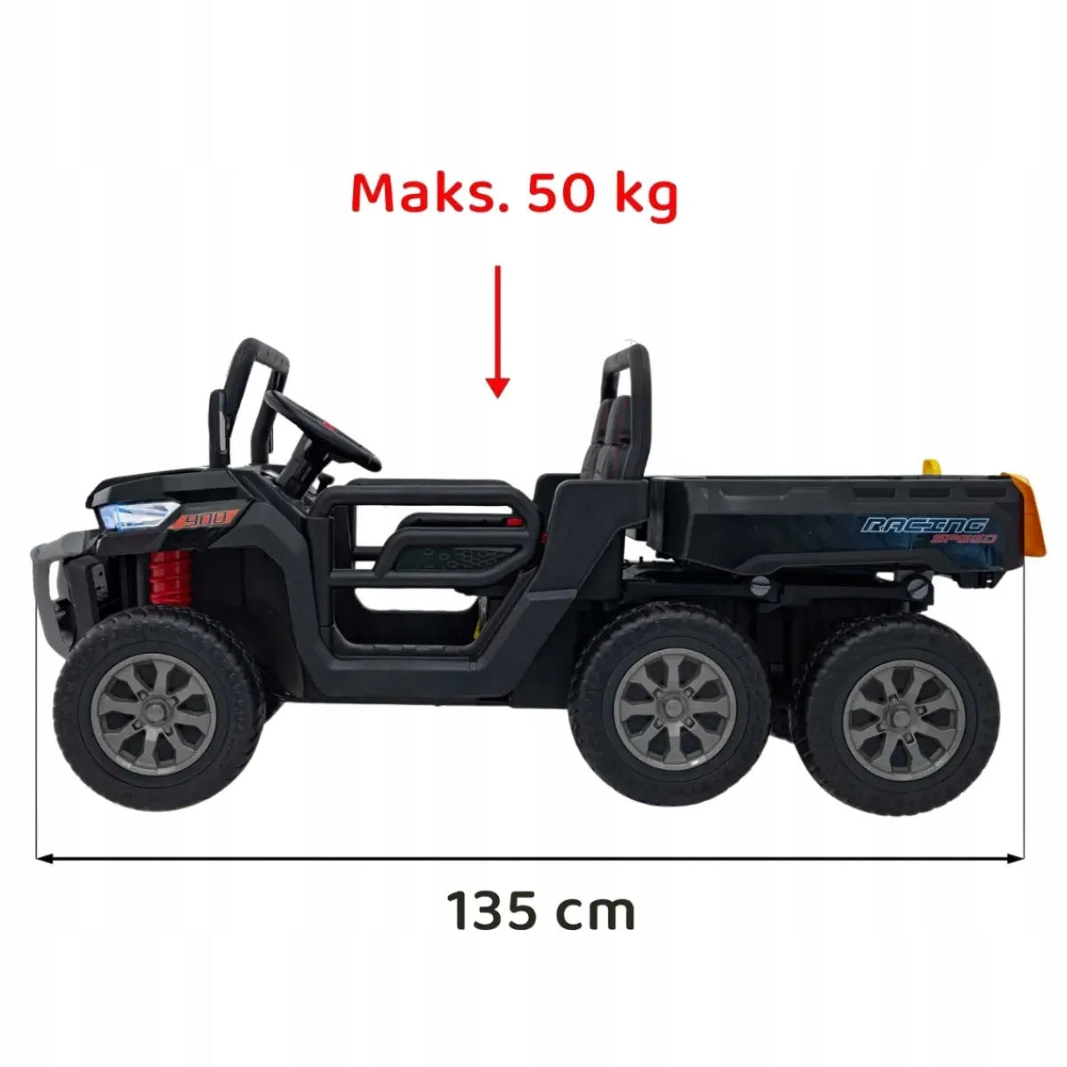 Farmer Truck Tipper Black Battery 12V/10Ah 4x45W for Kids Brand no brand