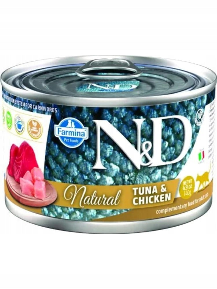 Farmina N&D CAT Natural Tuna & Chicken (can) 140g