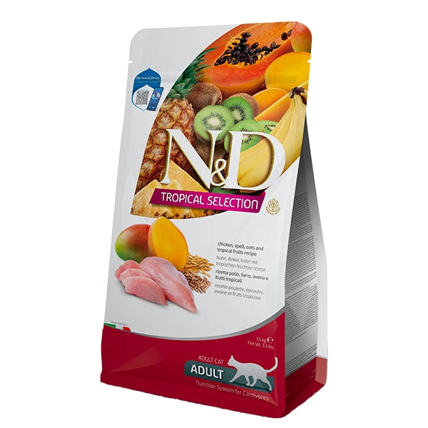Farmina N&D Tropical 1,5kg Dry Food for Adult Cats with Chicken