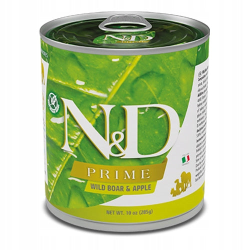 Farmina ND PRIME Boar & Apple Adult 285g wet dog food can Manufacturer code PND285006