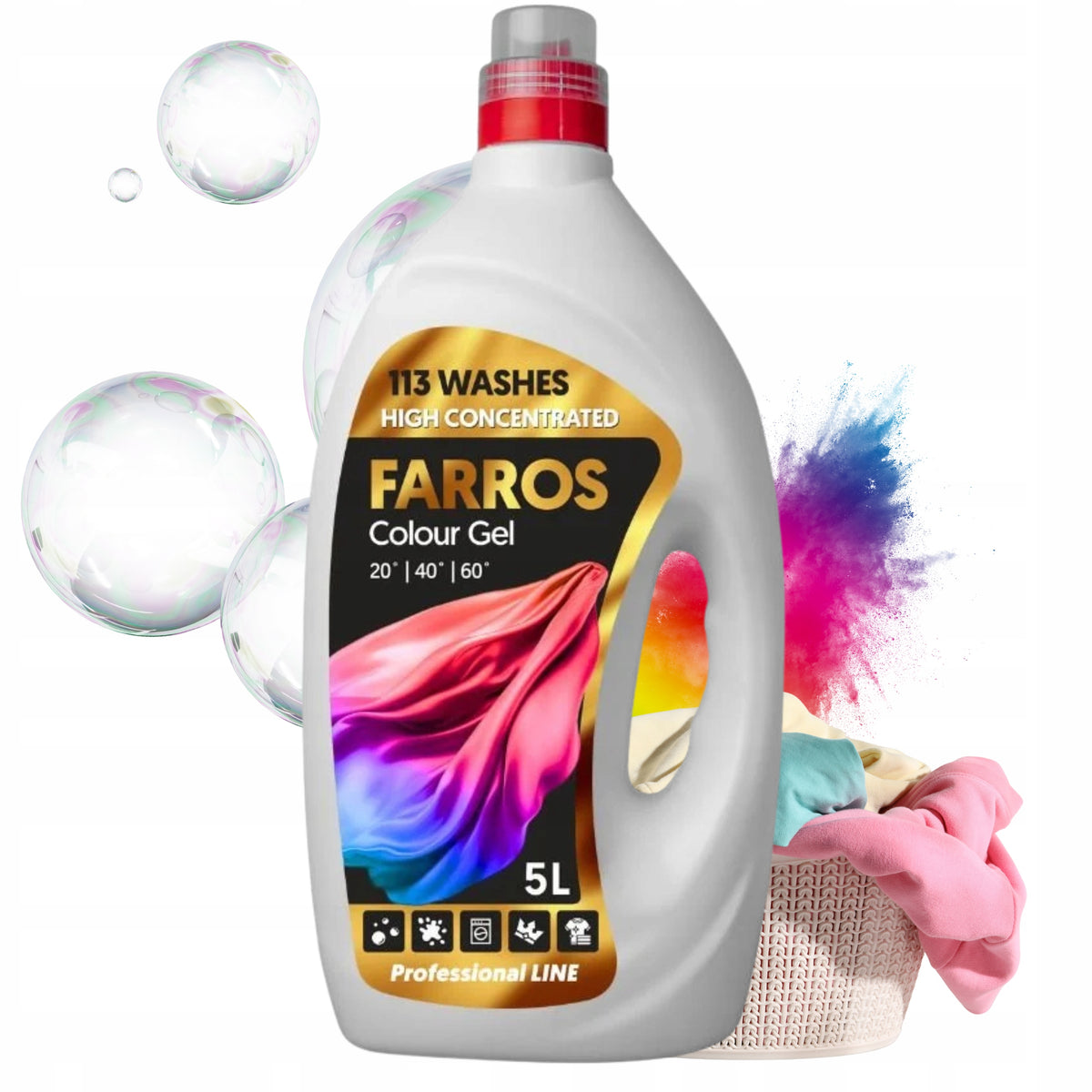 Farros Professional Line Colour Washing Liquid – Dense Color 5 l Efficient