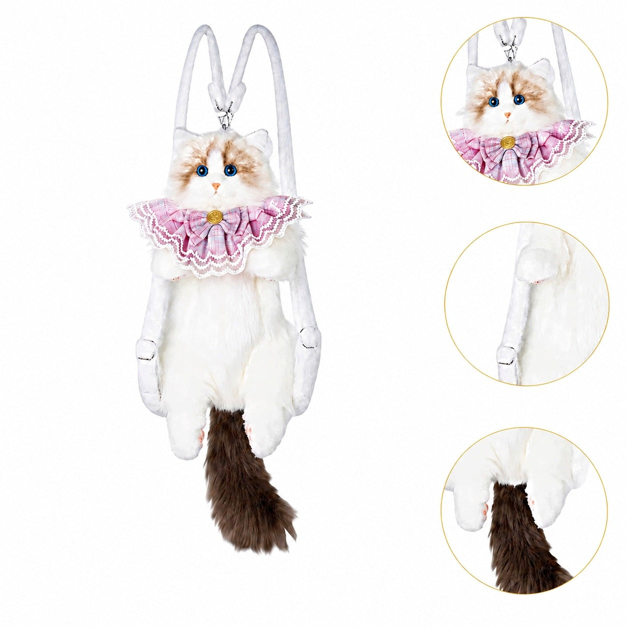 Fashionable Backpack Plush Kitten Gift for Girl Birthday Ma