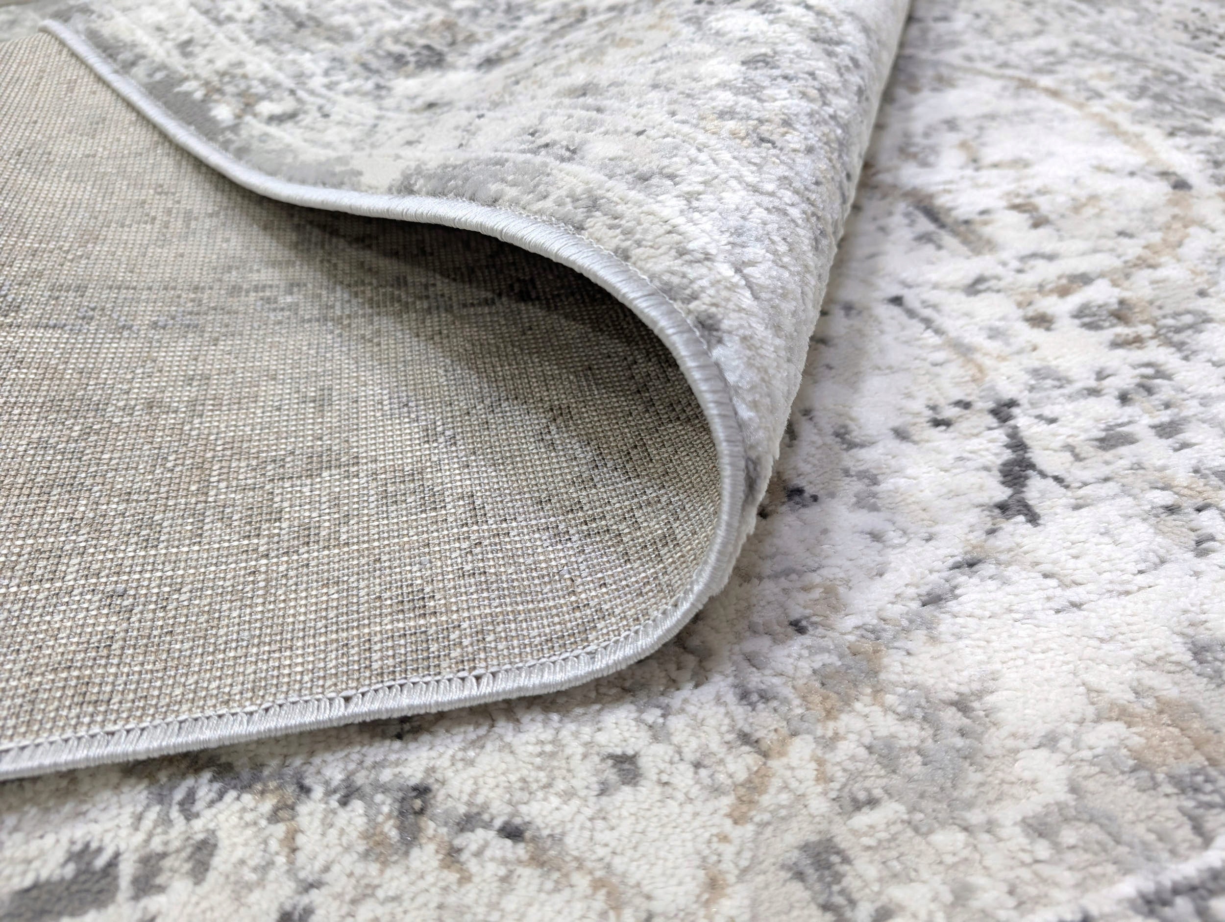 Fashionable Carpet Aged in Gray Shade For Living Room Bedroom 160x220 cm Color multicolor