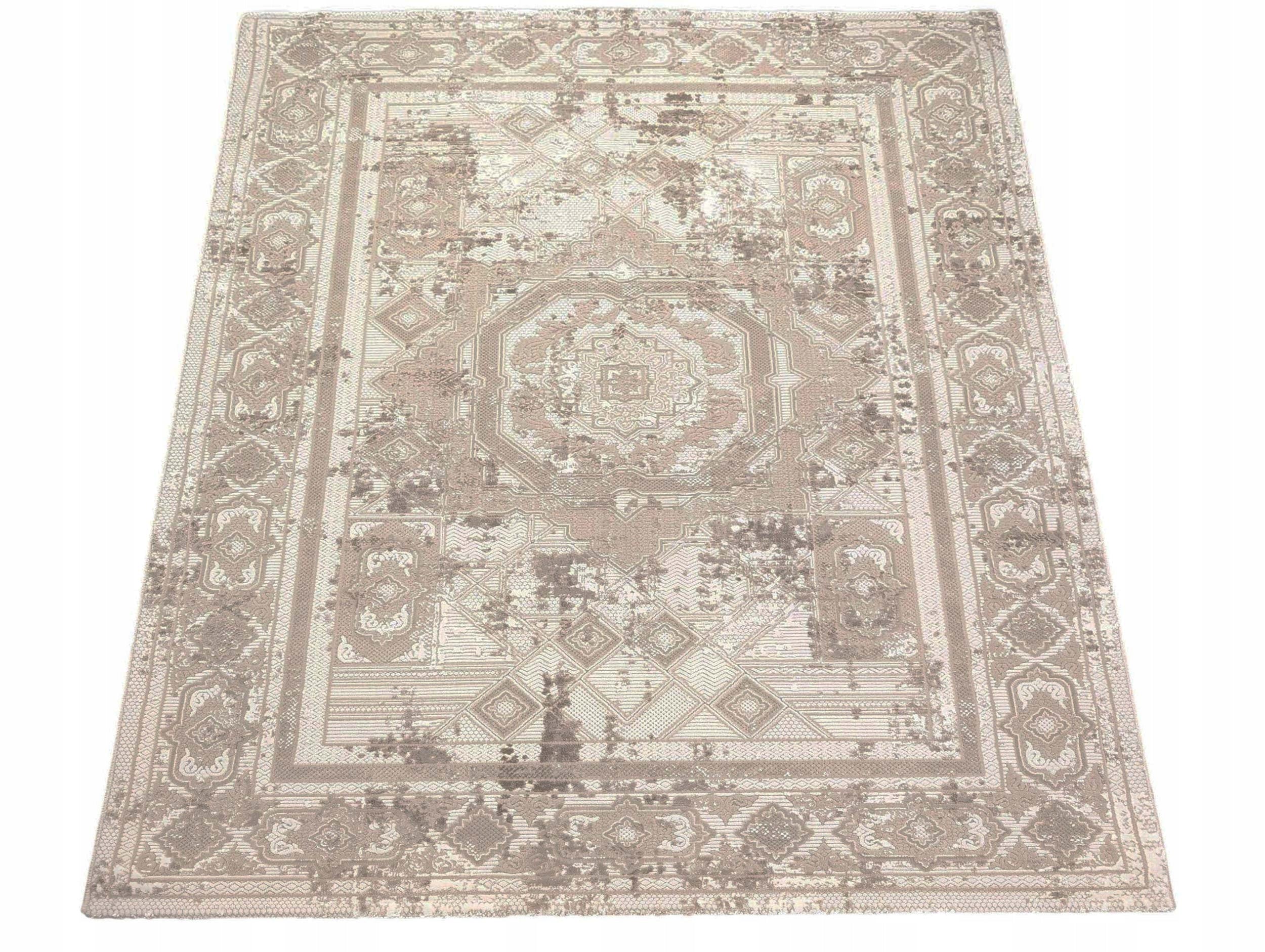 Fashionable Carpet For Living Room Bedroom Oriental Light Beige Thick 160x230 cm