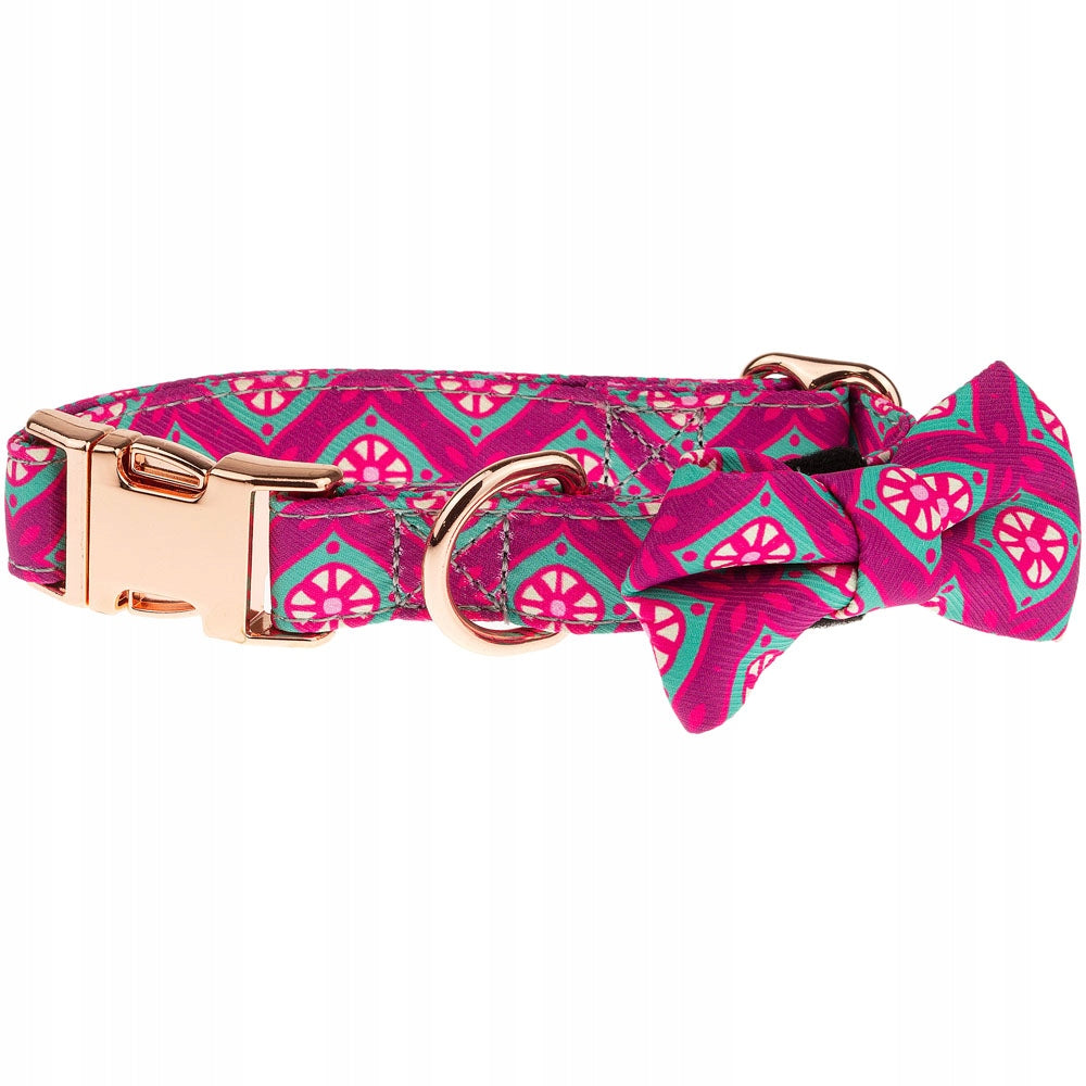Fashionable glamour dog collar with BOW L Packaging status original