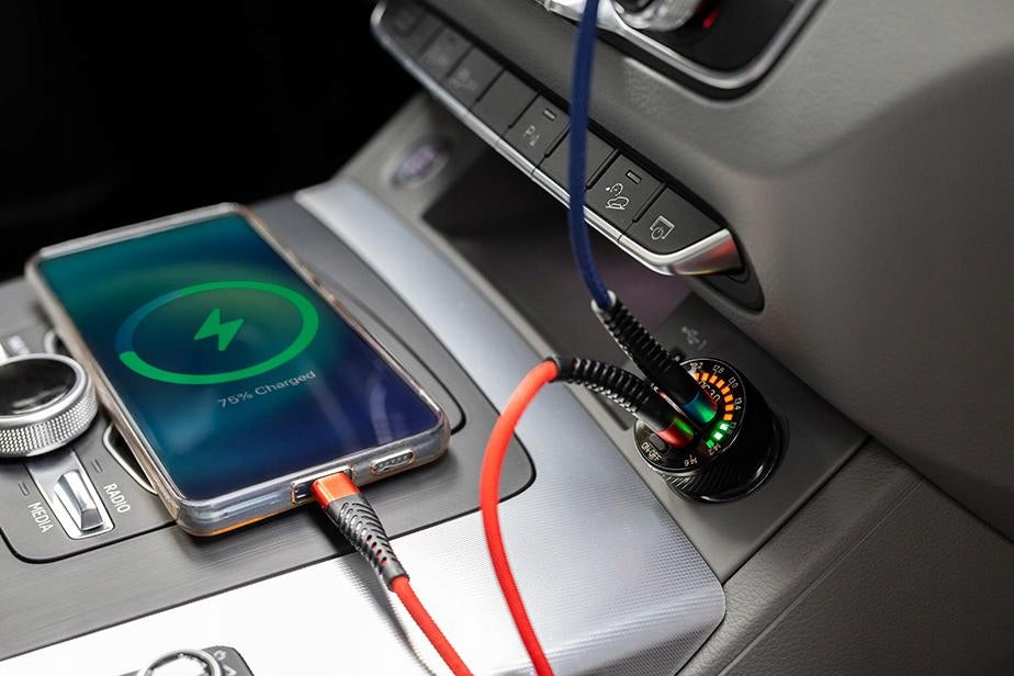 Fast Car Charger 2 x USB Quick Charge 3.0 36W VOLTAGE INDICATOR Manufacturer code ŁAD000315
