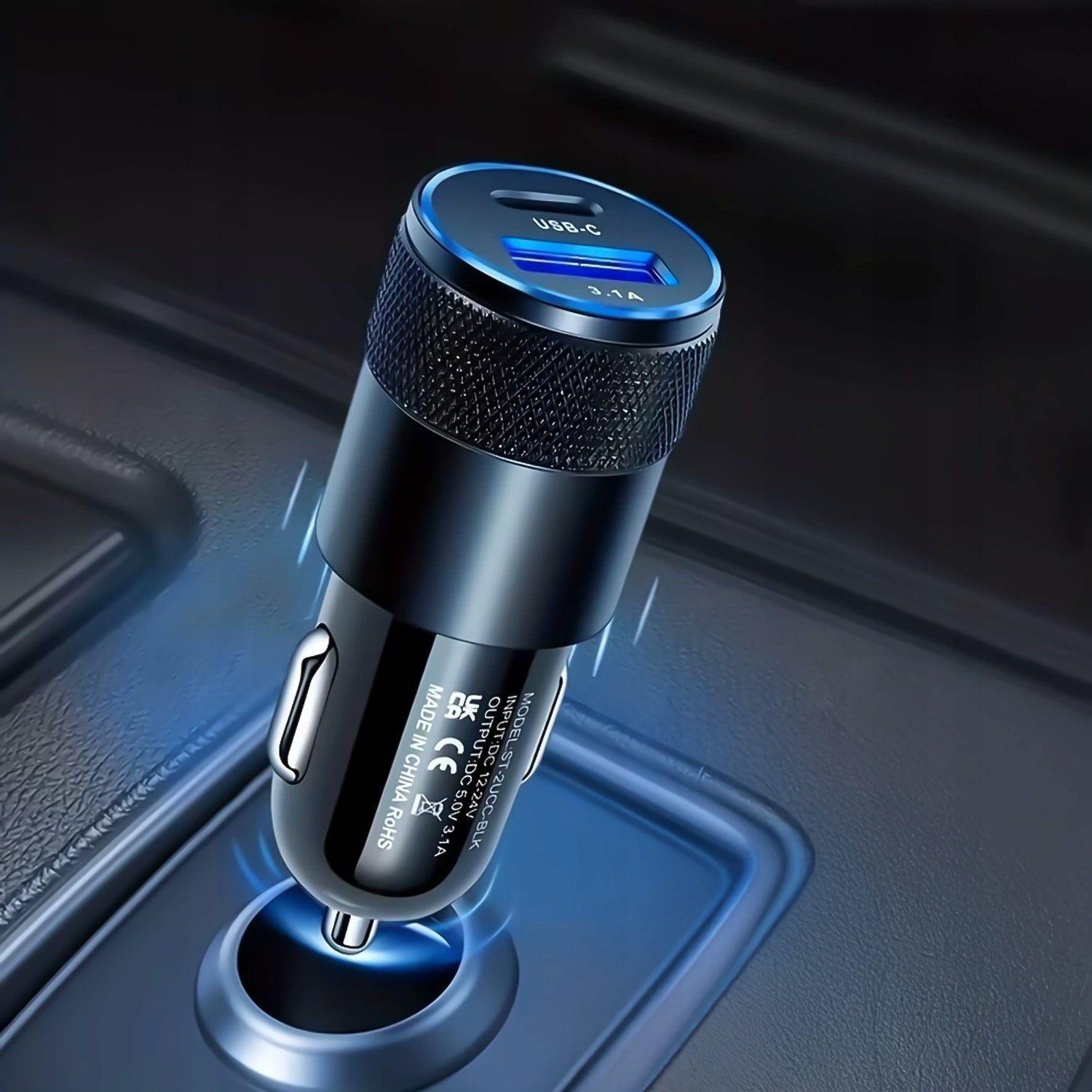 Fast Car Charger USB A + USB-C 3.1A Lighter Car Alogy Manufacturer Alogy