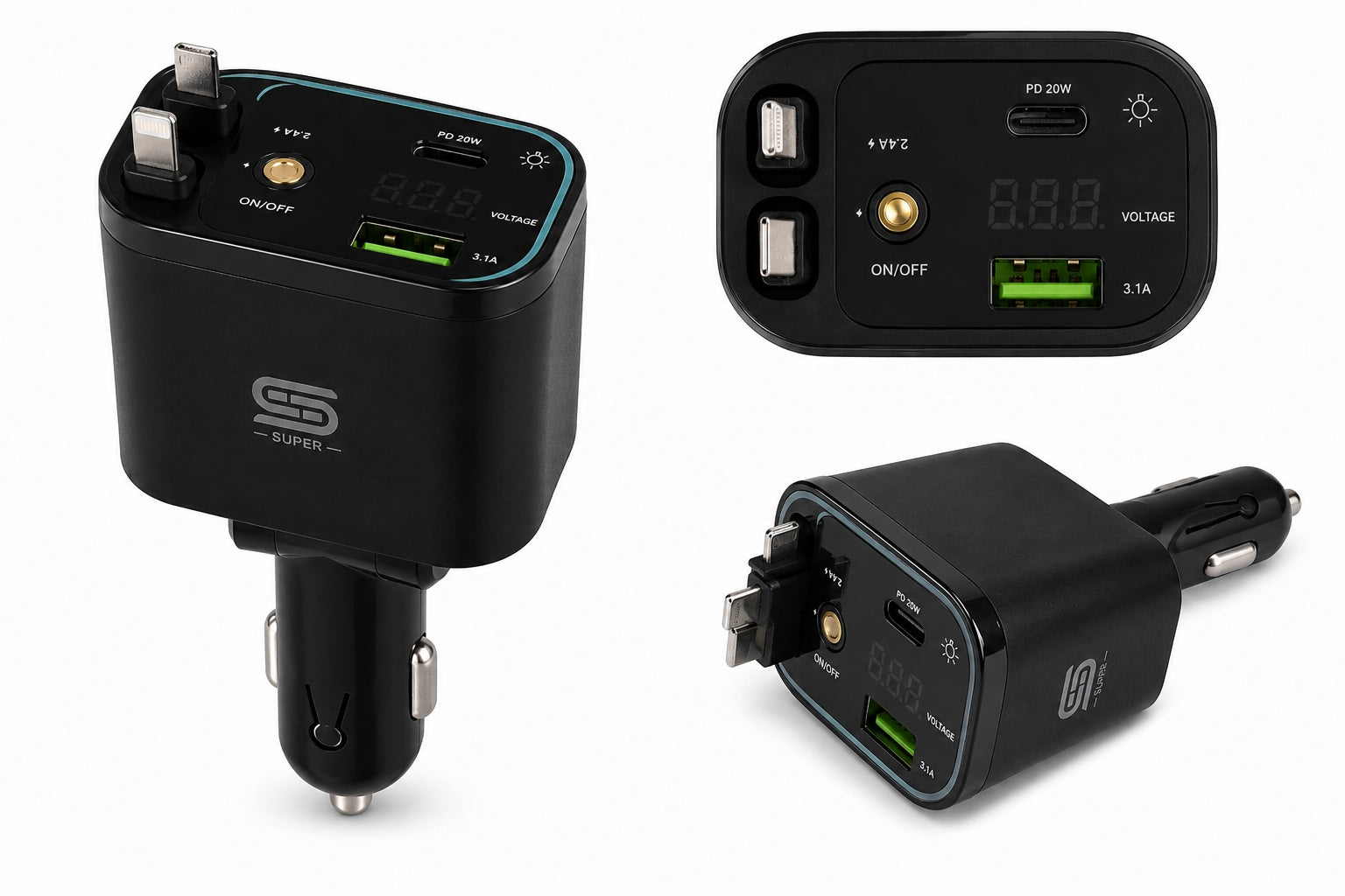 Fast Car Charger for Phone Packaging status original