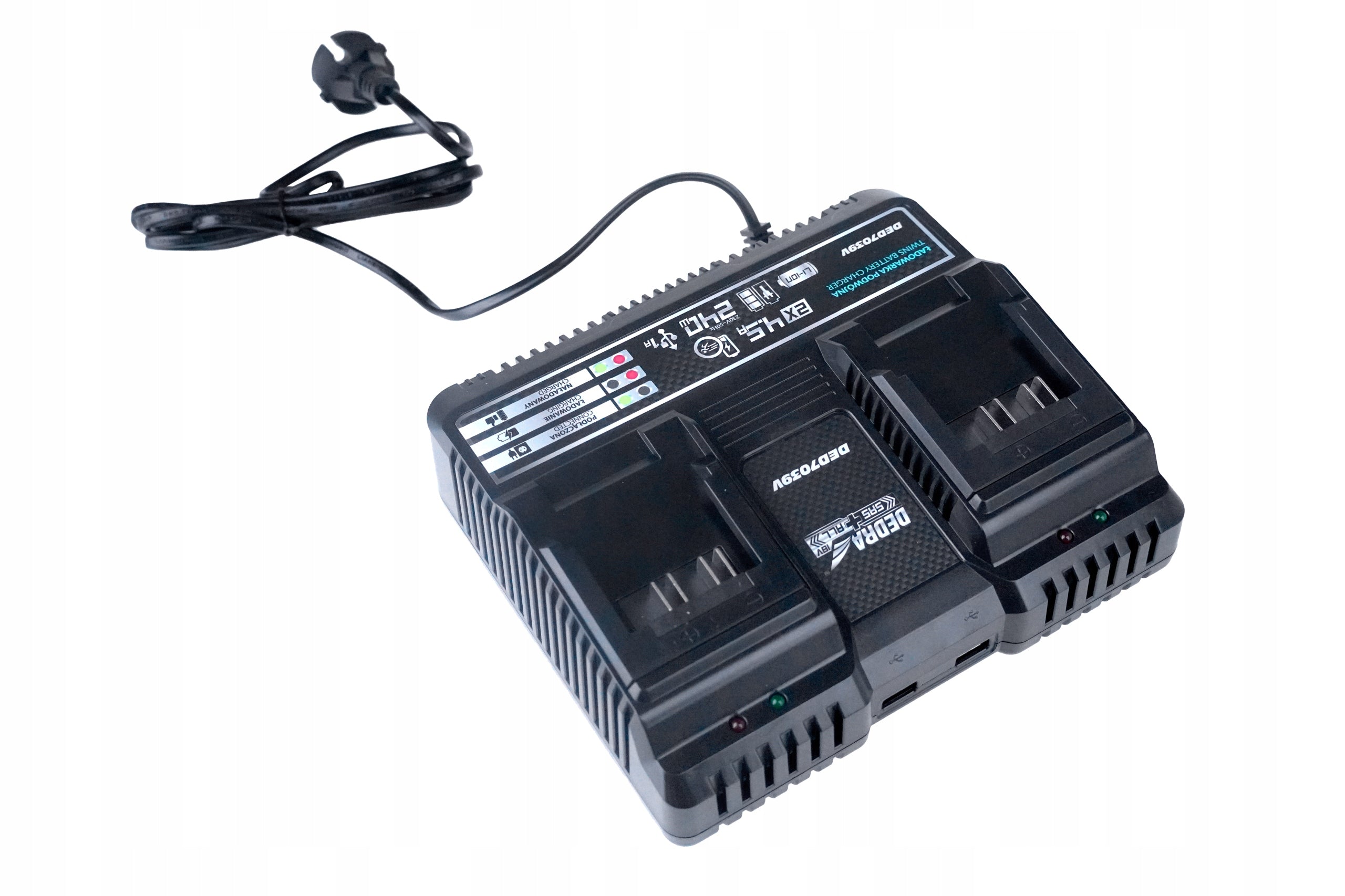 Fast Dual Charger DED7039V DEDRA SAS+ALL Manufacturer code DED7039V