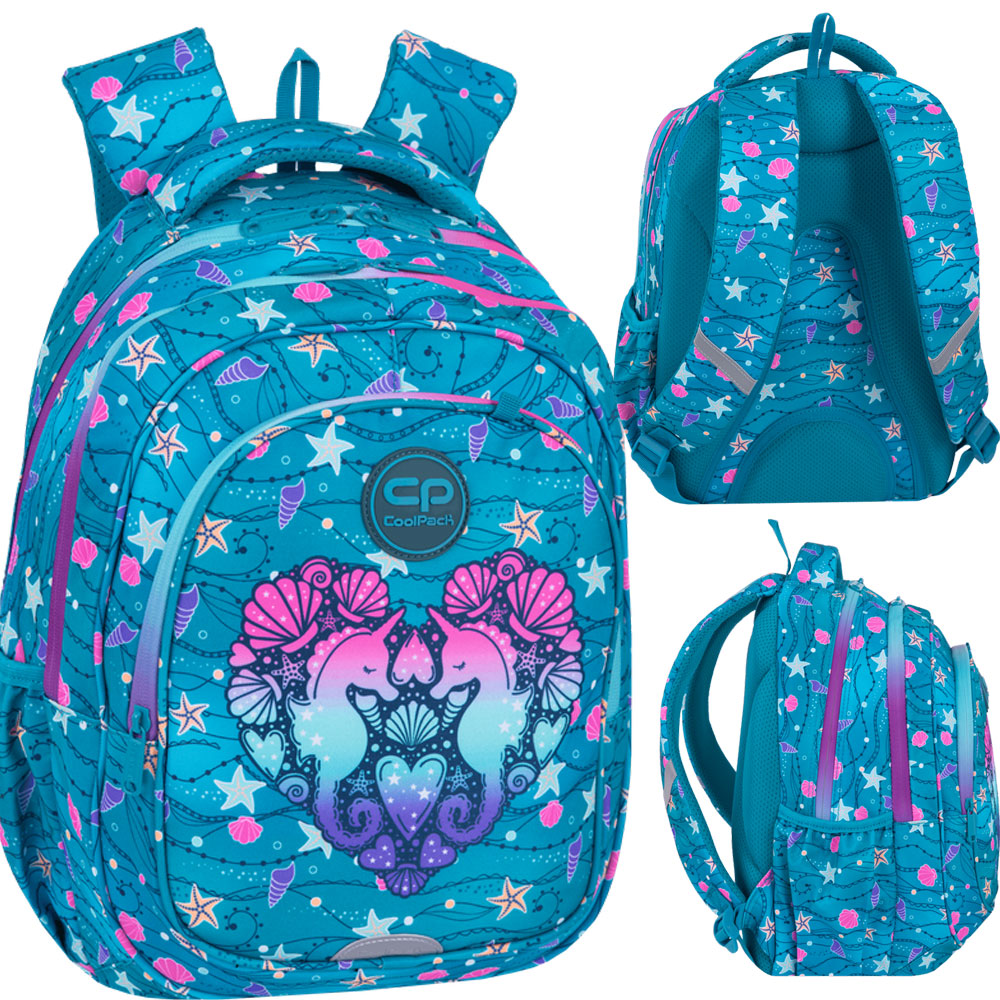 Fast Seafish school backpack for girls class 1-3 Coolpack F163963