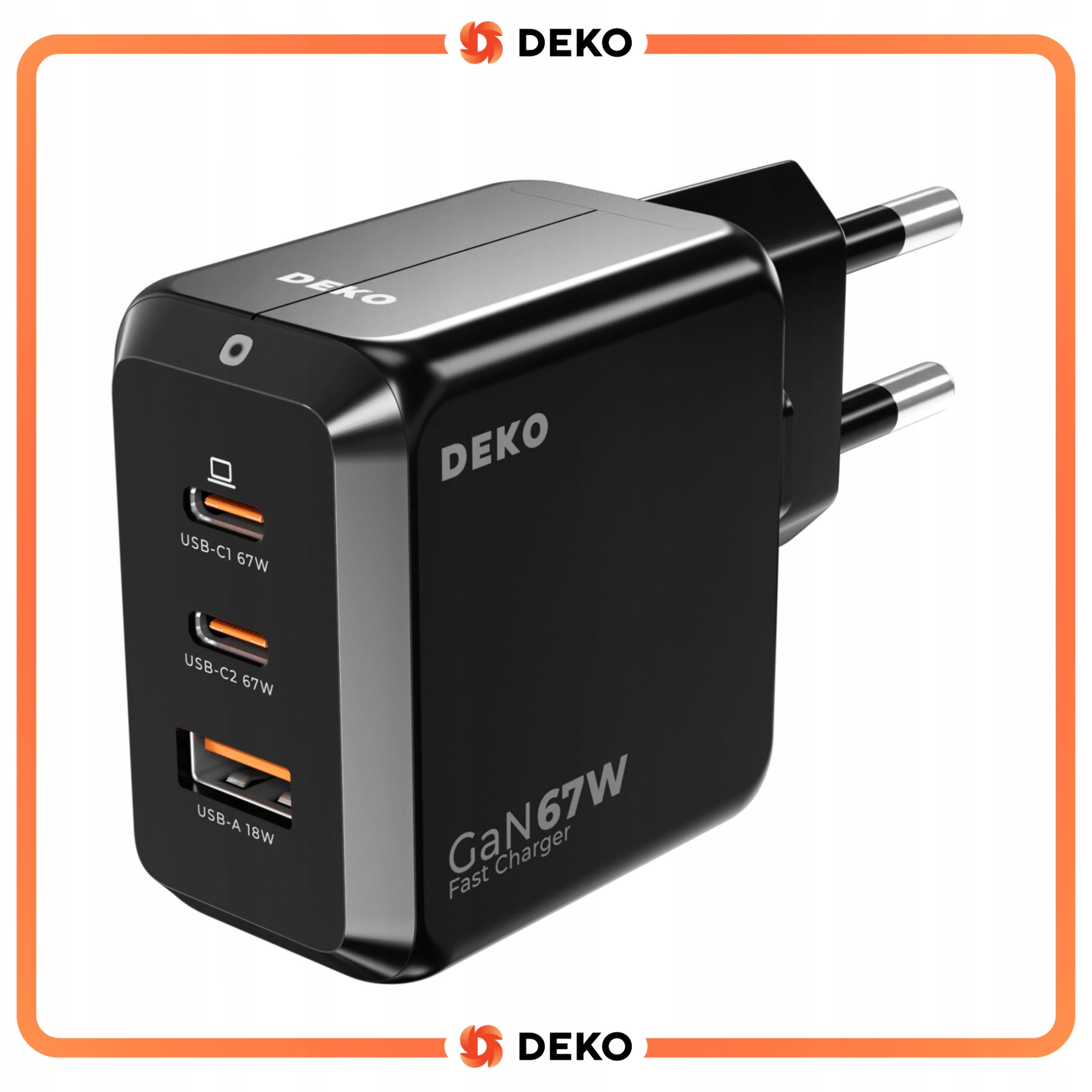 Fast USB C Charger Universal Fast Charging 3x USB 67W 65W Type C Packaging status original