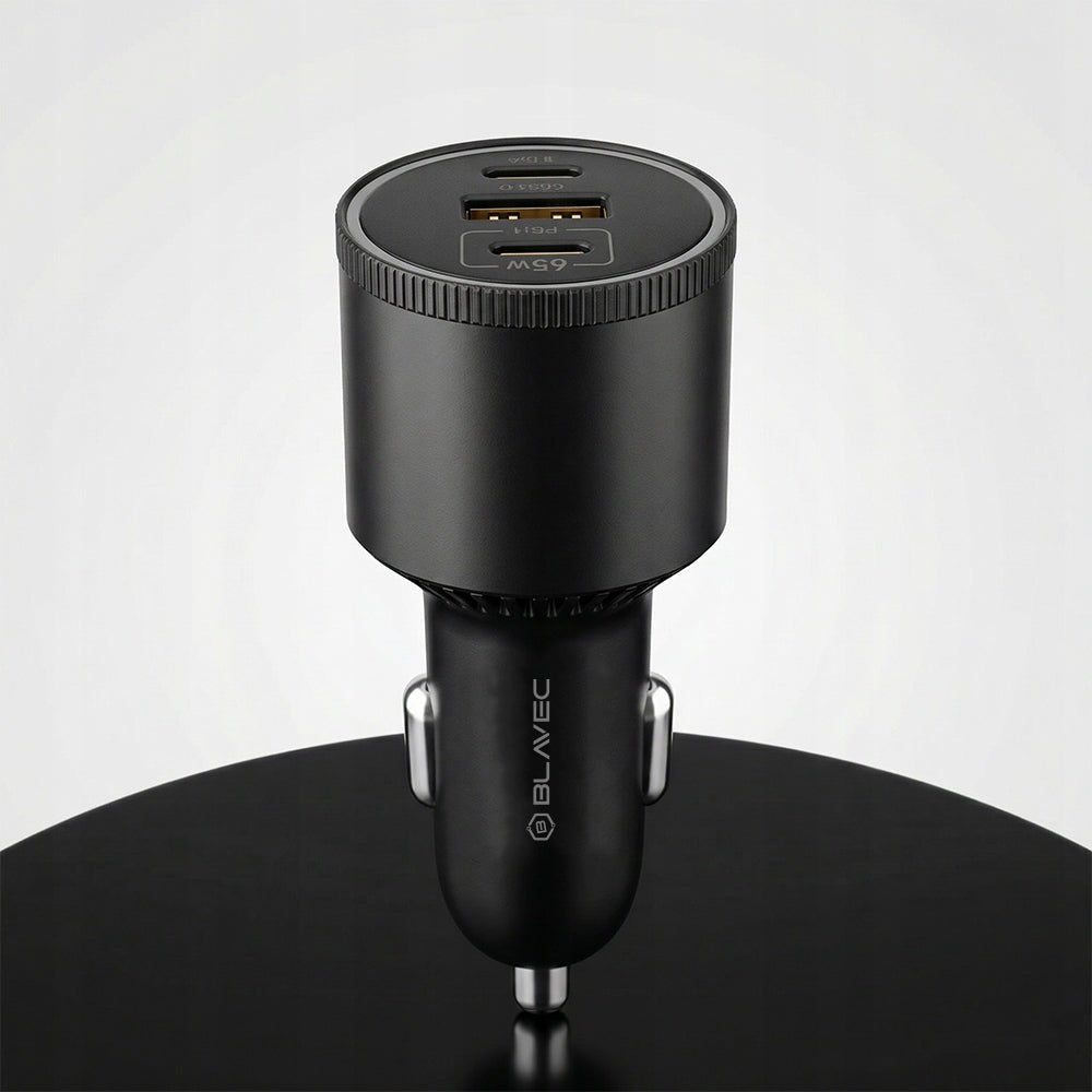 Fast USB Car Charger 2xUSB-C QC3.0 95W for Cigarette Lighter Phone Manufacturer code Blavec Ładowarka Samochodowa BS-06D-C Trip