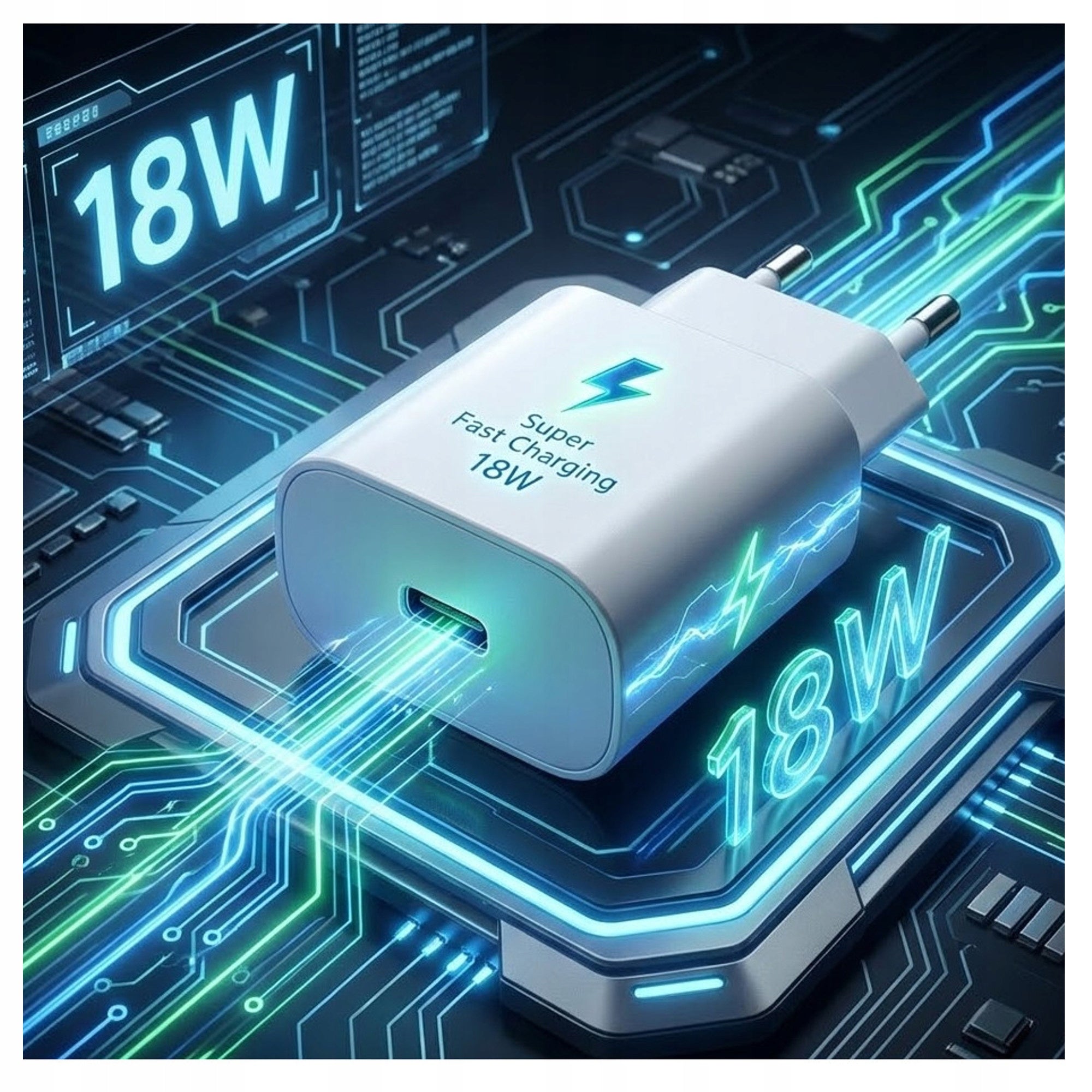 Fast USB Type-C Phone Network Charger Cube Universal USBC 18W Packaging status original