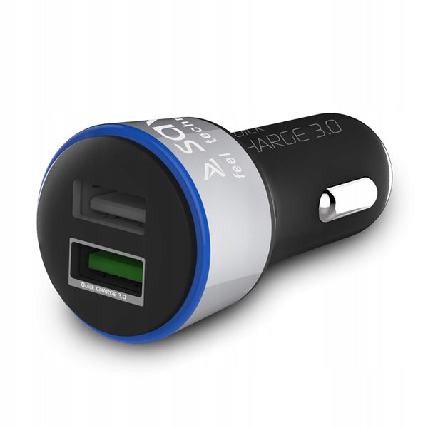 Fast car charger 2x USB For zapalQC3.0 3A SAVIO SA-06/B