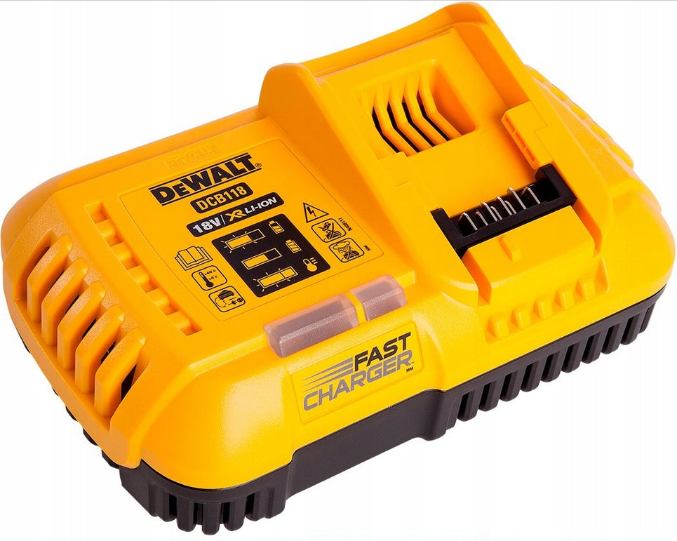 Fast charger XR 18V and FLEXVOLT DeWalt DCB118 charging 8A Manufacturer code DCB118