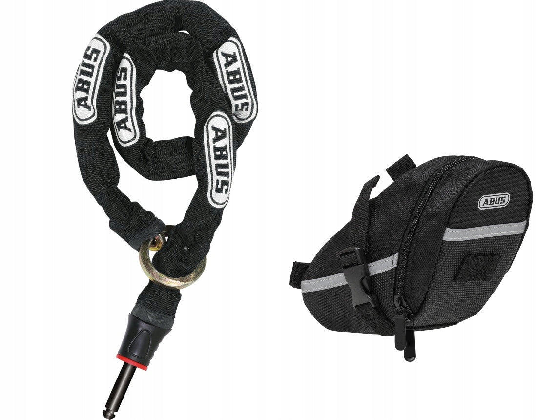 Fastening ABUS 6KS bicycle chain wheel lock + seat bag 85 cm