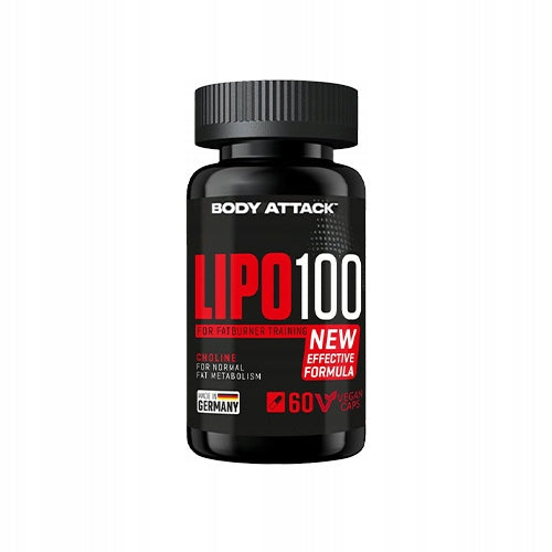 Fat Burner BODY ATTACK Lipo 100 60 Capsules Reduction Vegetable Diet Expiration date at least six months from the date of purchase