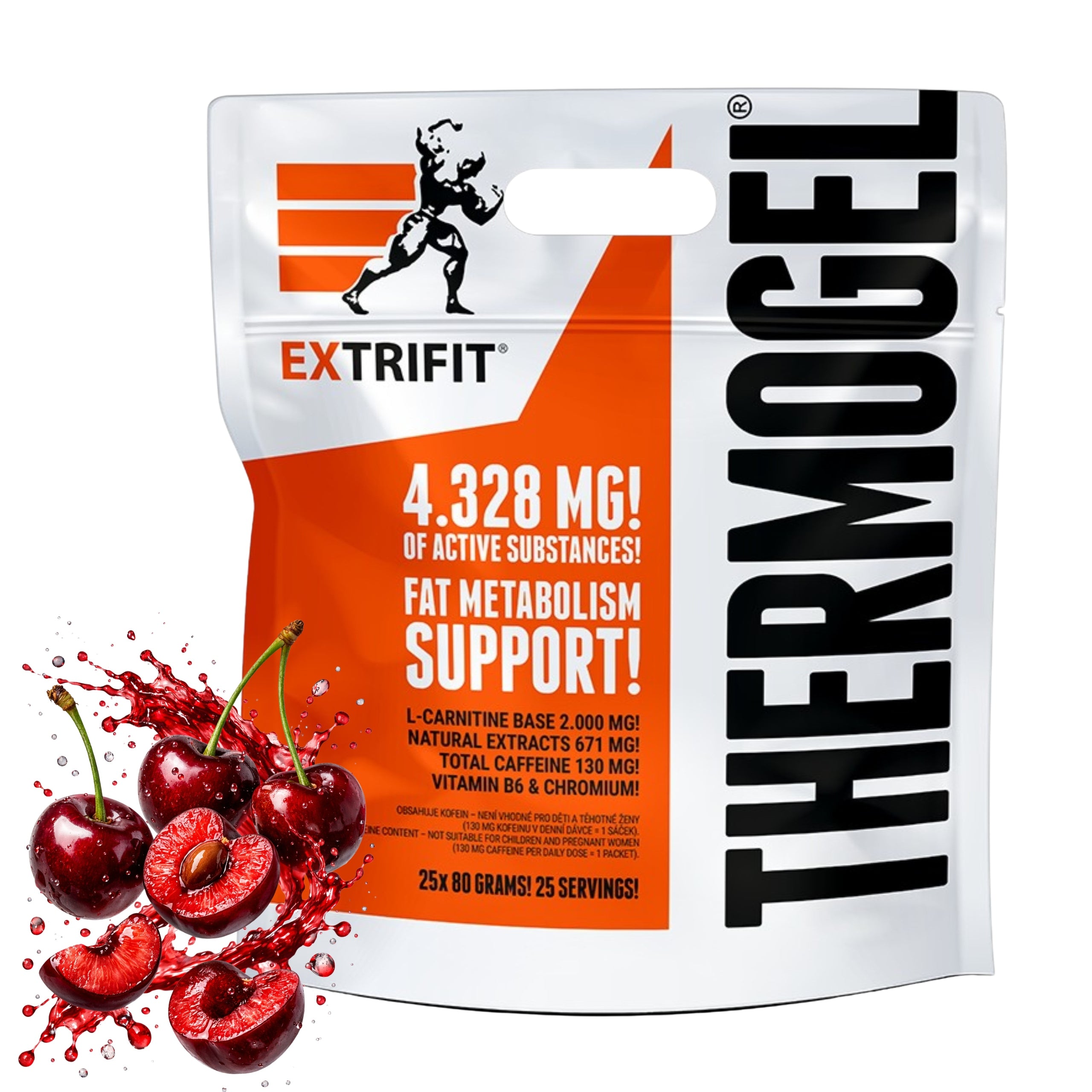 Fat Burner EXTRIFIT THERMO GEL L-Carnitine Caffeine 25x 80g HCA Gel