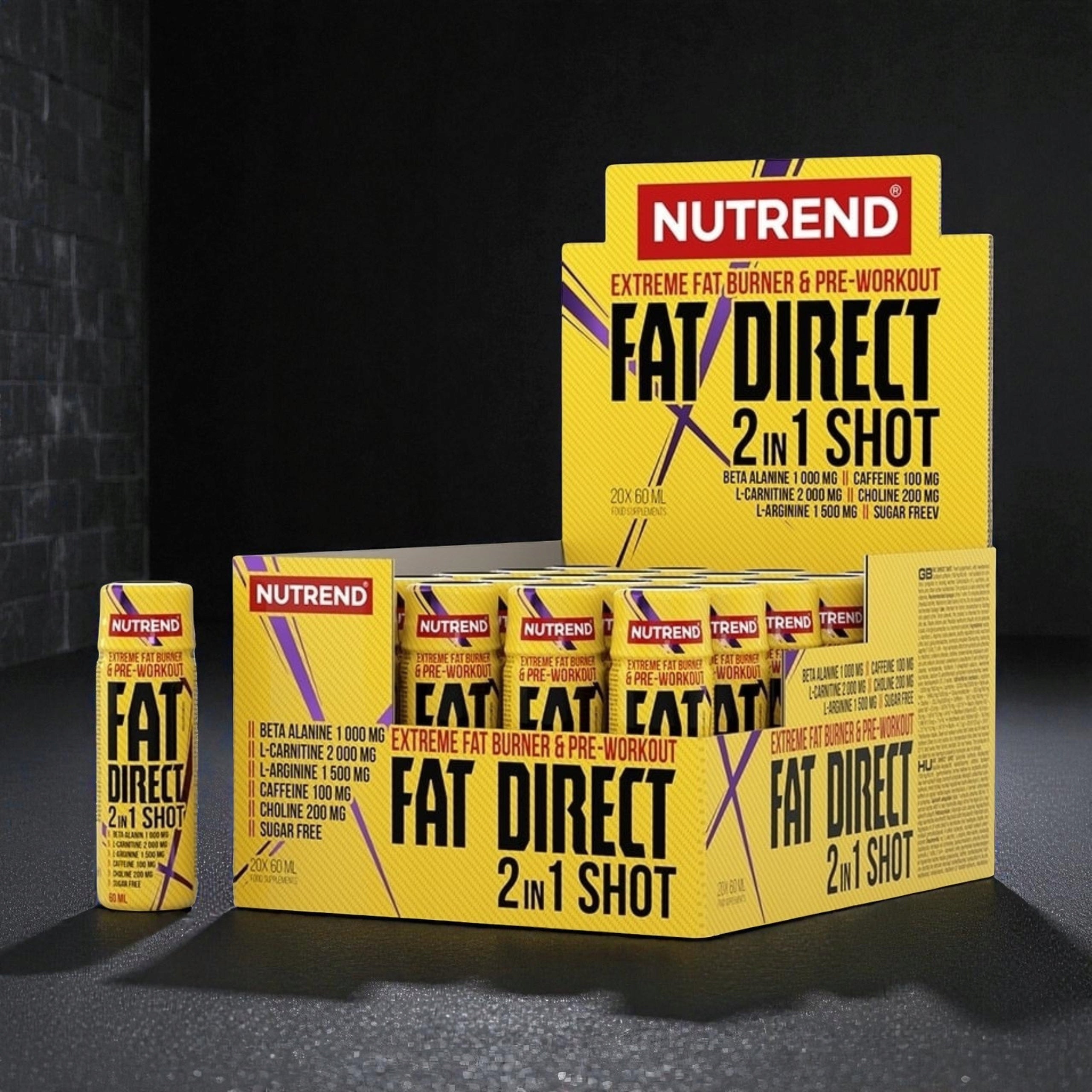 Fat Burner NUTREND Fat Direct 20x60ml L-Carnitine Weight Loss Expiration date at least six months from the date of purchase