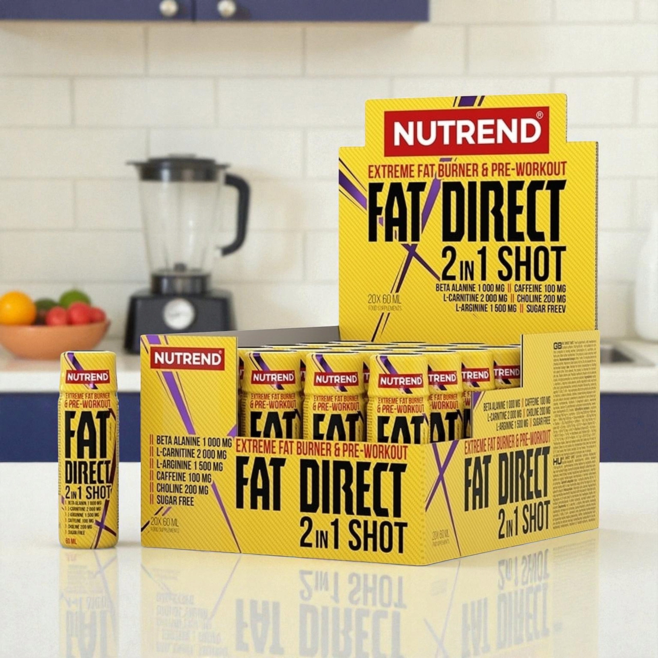 Fat Burner NUTREND Fat Direct 20x60ml L-Carnitine Weight Loss Packaging status original