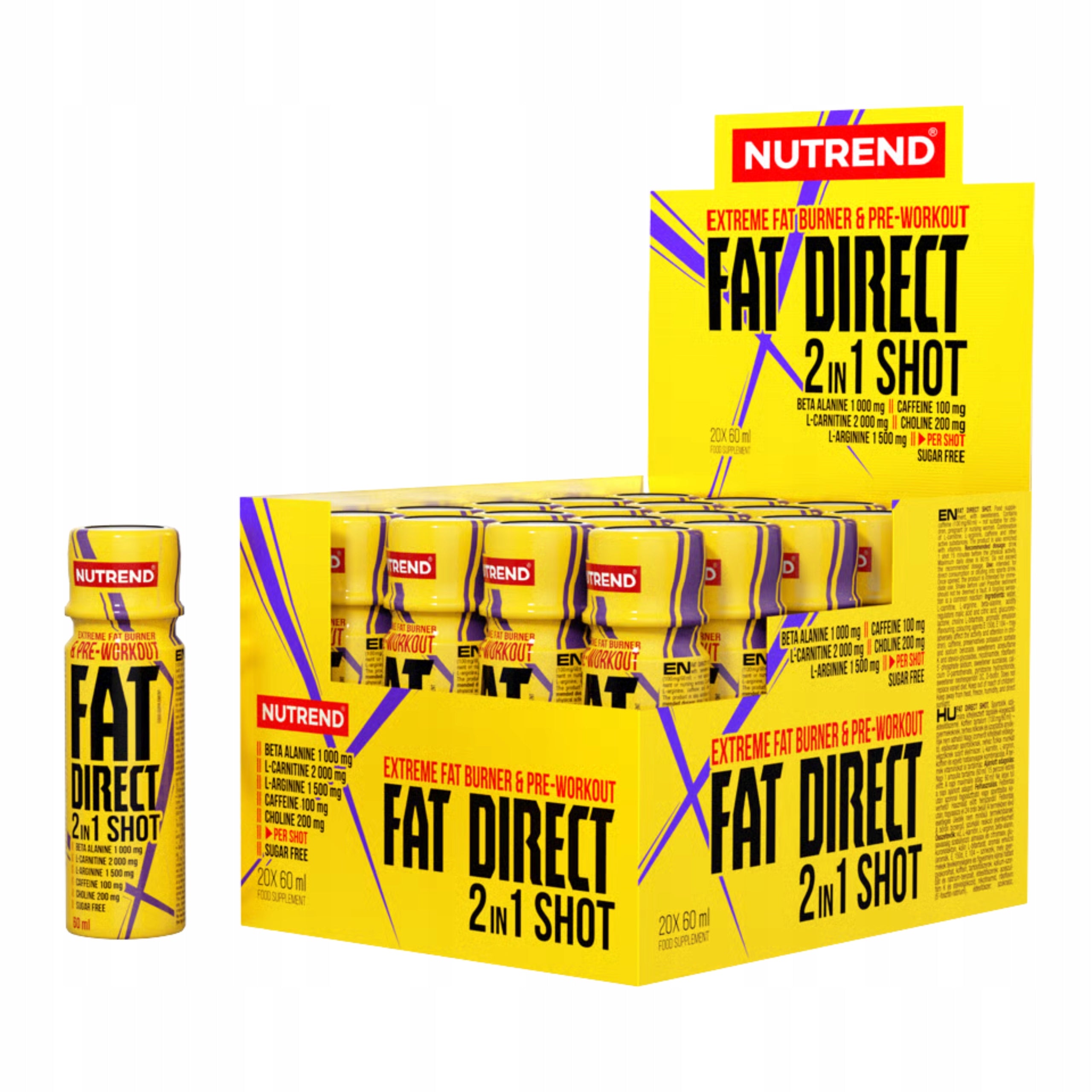 Fat Burner NUTREND Fat Direct 20x60ml L-Carnitine Weight Loss